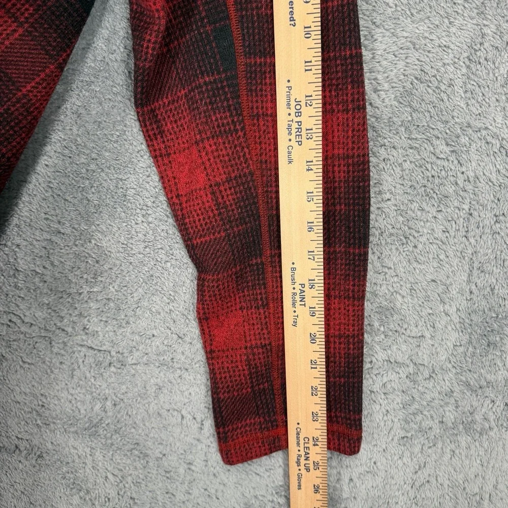 The North Face Gordon Lyons Pullover Mens XL Red Fleece 1/4‎ Zip Shadow Plaid